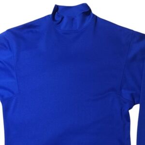 Footjoy Mock Neck Pullover Golf Athleisure Shirt Sz M Royal Blue